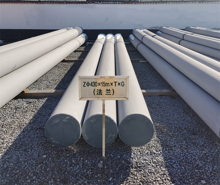 奉贤430×15米×T×G法兰水泥杆